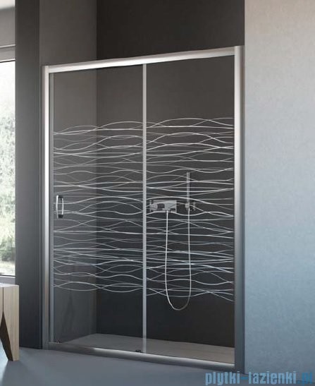 Radaway Grawer na szkle dla kabin wzór 01 waves