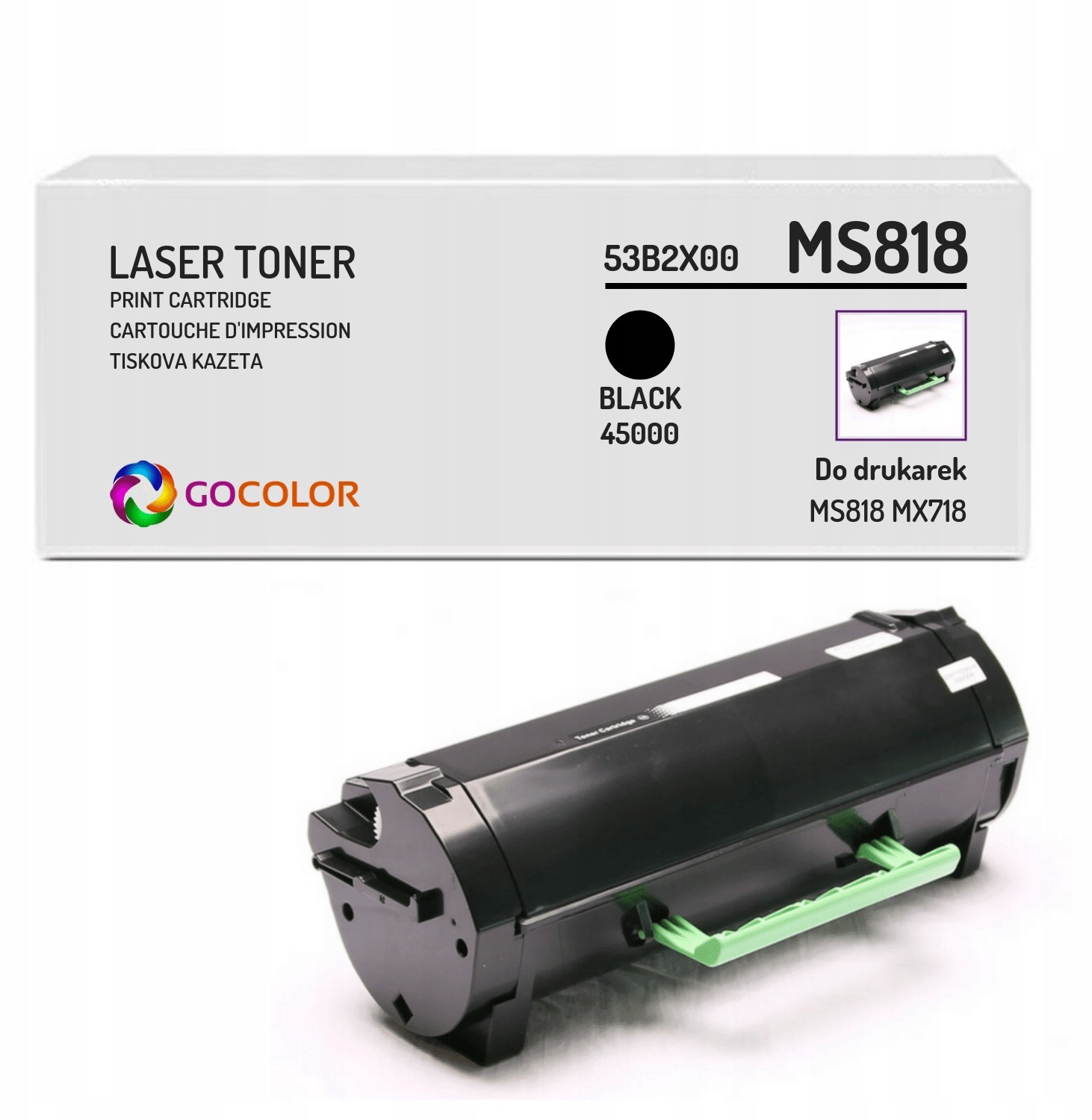Toner do Lexmark 53B2X00 MS818 dn