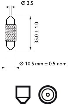 Philips Żarówka, oswietlenie wnętrza 12854CP