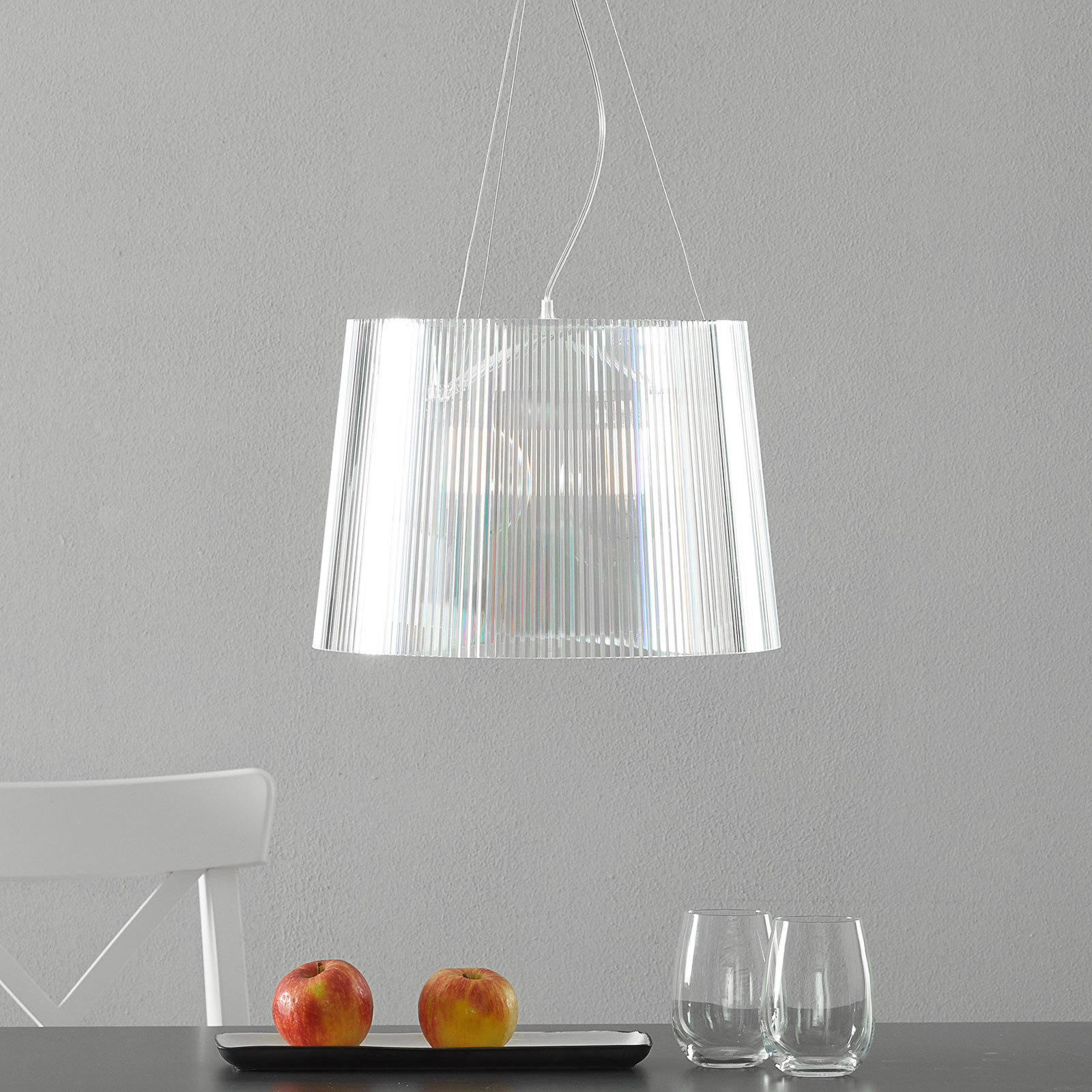 Kartell Kartel G - lampa wisząca LED, przezroczysta