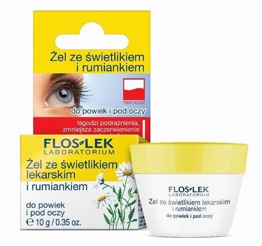 Flos-Lek Żel ze świetlikiem lekarskim i rumiankiem do powiek i pod oczy 10g 61766-uniw