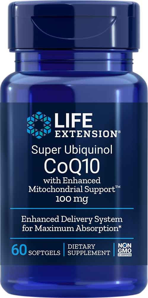 Life extension Super Ubichinol Koenzym Q10 ze wzmocnionym wsparciem dla mitochondriów, 100 mg 60 kapsułek 01426