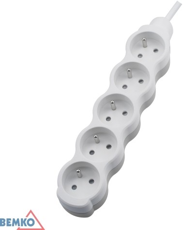 Bemko Przedłużacz-mieszkaniowy-5-gniazd-2P+Z-15mb-NB-15mm B05-NB5GU1M