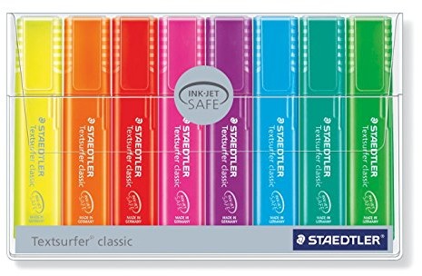 Staedtler 364 P WP8 Textsurfer classic Rainbow Colours Textmarker futerał Promotion 6 sztuki + 2 gratis STD364PWP8