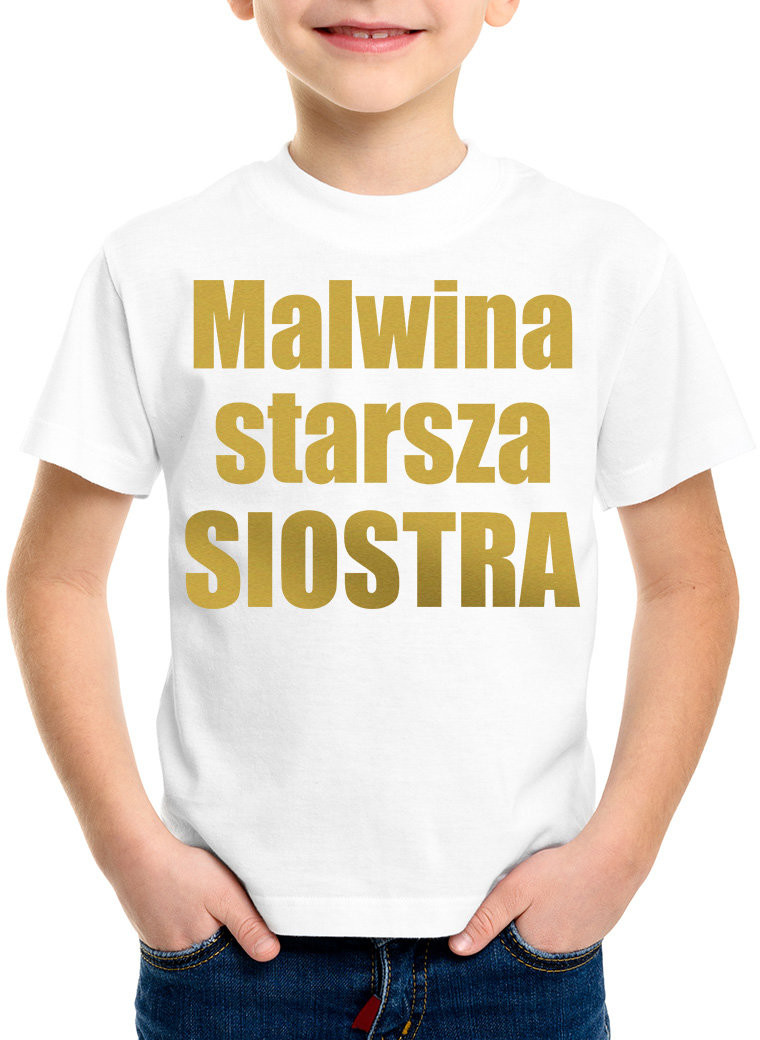 Poczpol Starsza siostra - koszulka dziecięca - złoty nadruk 42546-M