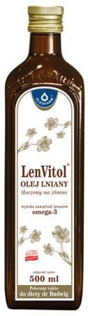 OLEOFARM LENVITOL OLEJ LNIANY BUDWIGOWY 500 ml Wysyłka kurierem tylko 10,99 zł