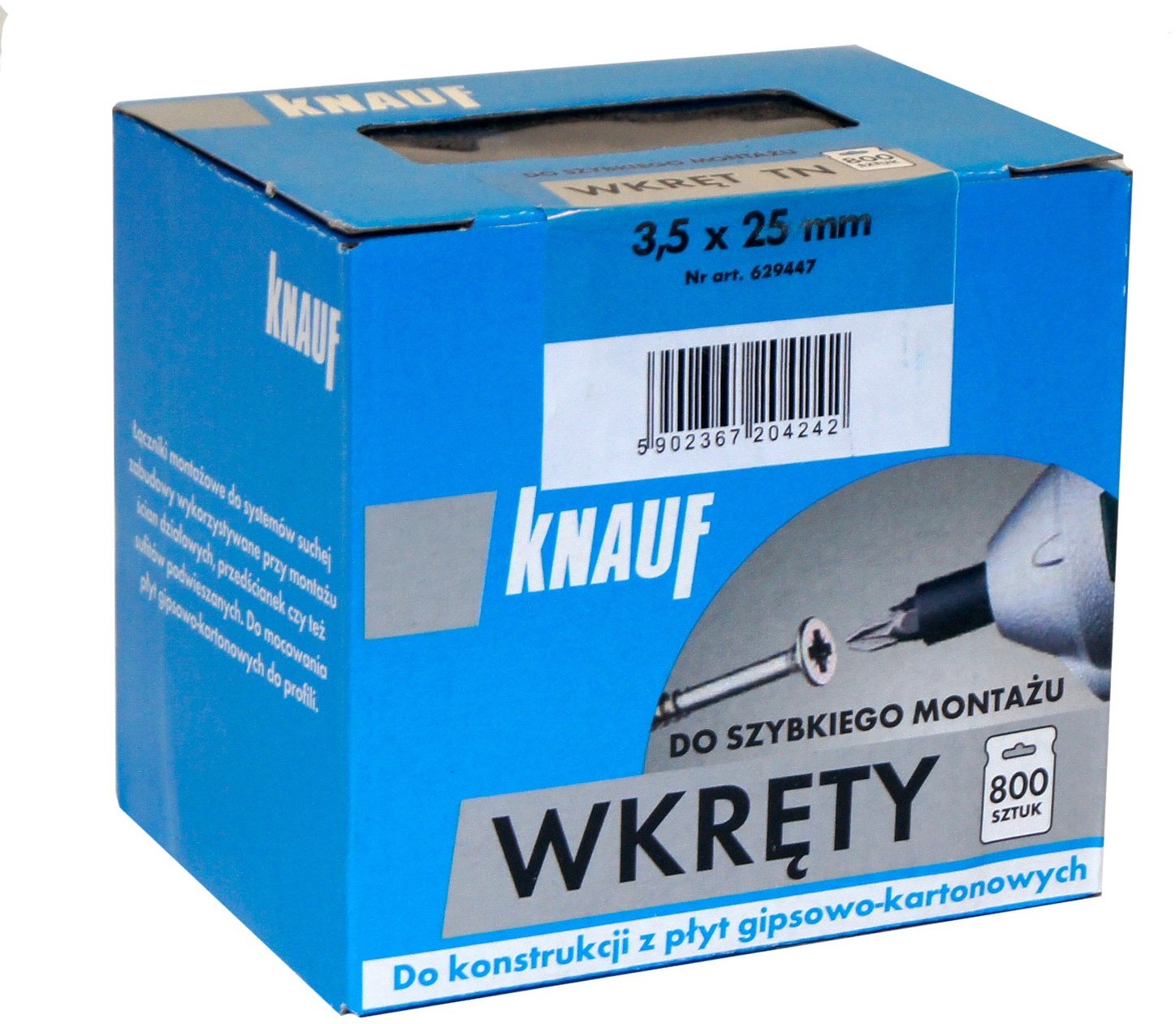 Knauf Knauf Wkręty do szybkiego montażu TN 3,5x25 mm - 800 szt.