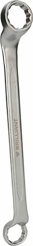 BRILLIANT TOOLS Klucz oczkowy podwójny, zakrzywiony, rozmiary metryczne, BT012910