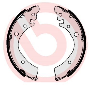 BREMBO Zestaw szczęk hamulcowych S 28 502