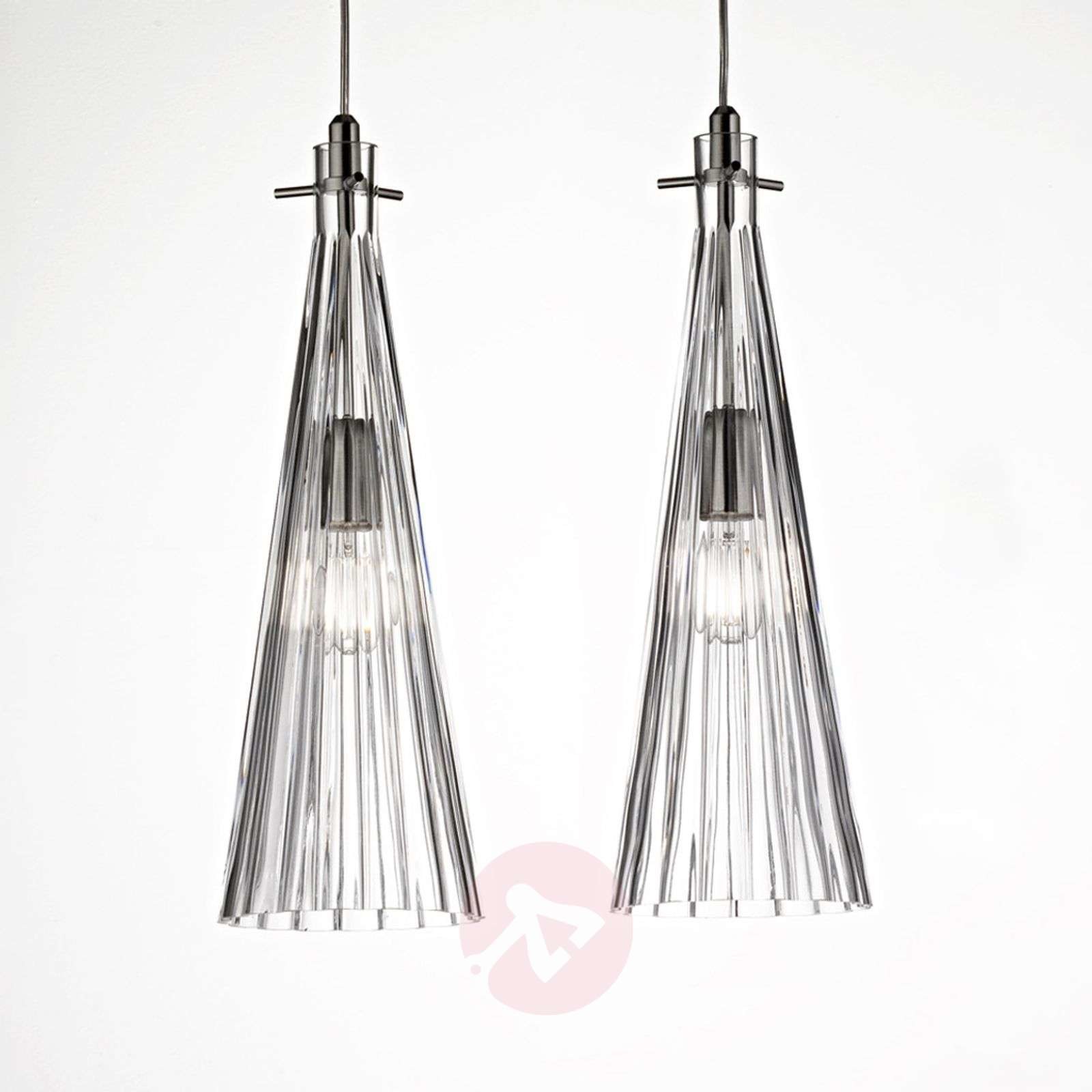 Selene Lampa wisząca Costa Rica, 2-punktowa przezroczysta