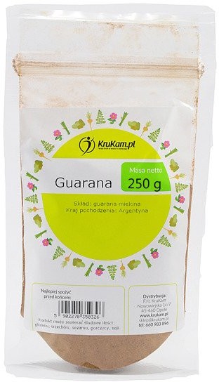 KruKam Guarana proszek 250g drobno mielona