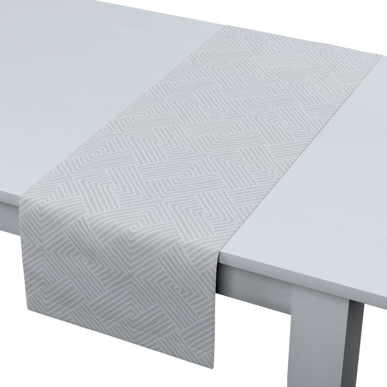 Dekoria pl Bieżnik prostokątny szaro-białe wzory geometryczne 40 × 130 cm Sunny 410-143-43