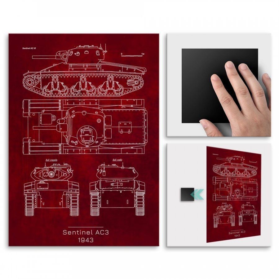 Pix4home Plakat metalowy Sentinel AC3 Projekt Scarlet L POS-L-02975