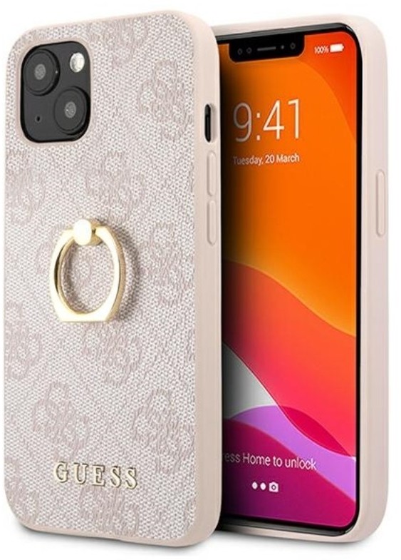 Guess 4G Ring Case - Etui iPhone 13 różowy GUHCP13M4GMRPI