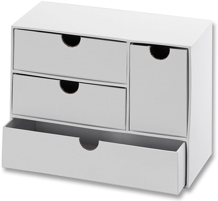 Folia Szkatułka w kolorze białym - 21 x 16 x 9,6 cm