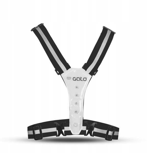 GATO GATO Szelki odblaskowe LED GATO SAFER SPORT USB czarne