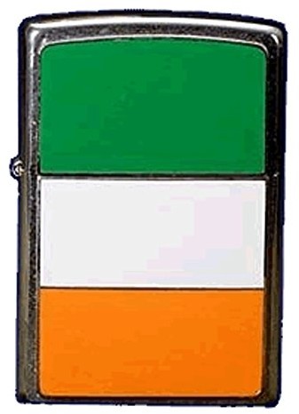 Zippo Irish Flag Enamel emblemat Lighter 200IRE