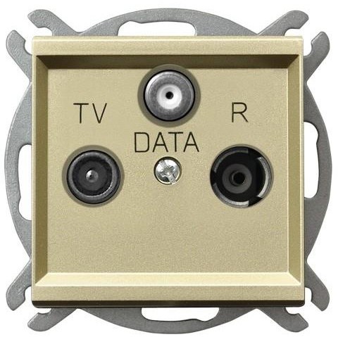 Ospel Gniazdo RTV-DATA Sonata SZAMPAŃSKI ZŁOTY GPA-RD/M/39