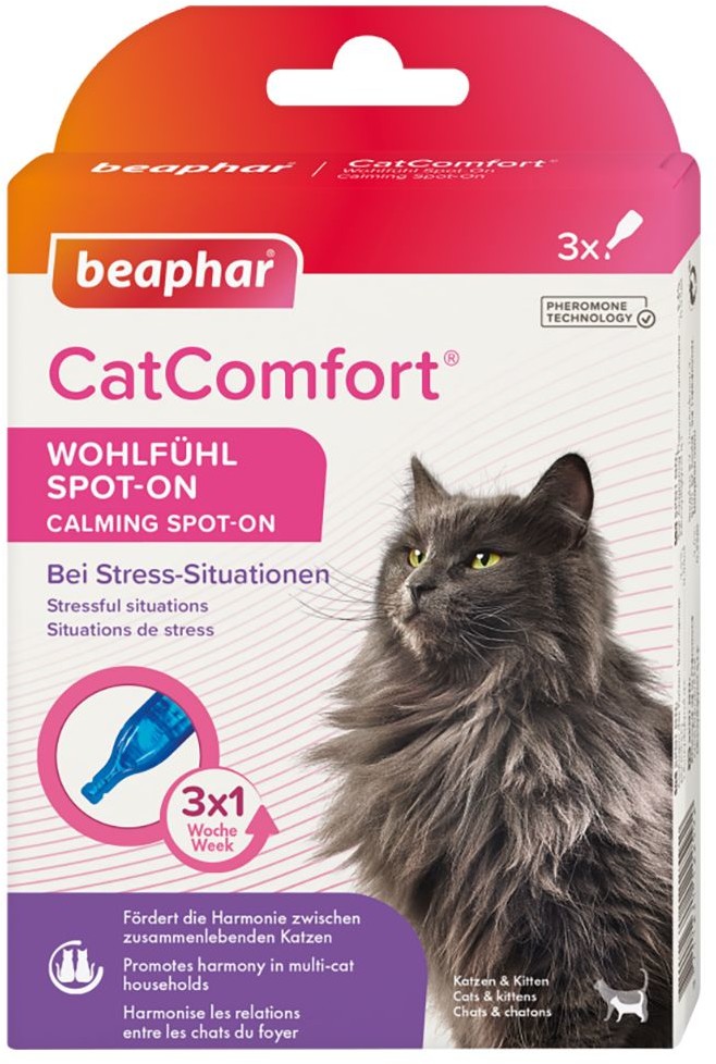 Beaphar CatComfort Spot-On na dobre samopoczucie 3 pipety x 0,55 ml