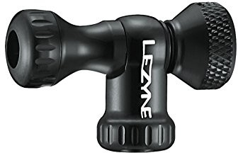 Lezyne emisję dwutlenku węgla pompka rowerowa głowa Control Drive CNC co2pumpe, czarna błyszcząca, One Size 1-C2-CTRLDR-V304