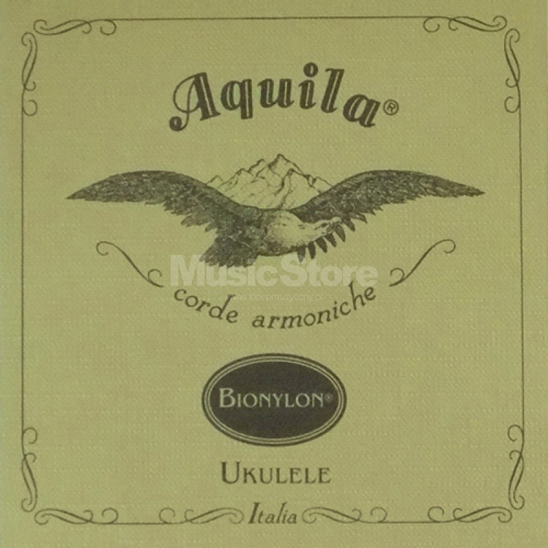 Aquila Corde Armoniche 65U - BioNylon Ukulele String Set, GCEA Tenor, low-G, wound
