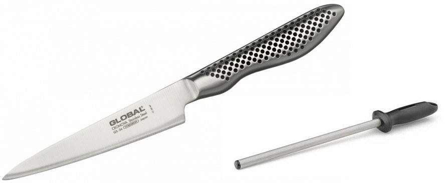 Global Nóż uniwersalny 11cm GS-36 PLUS ostrzałka Taidea T0825D GS-36ostrz