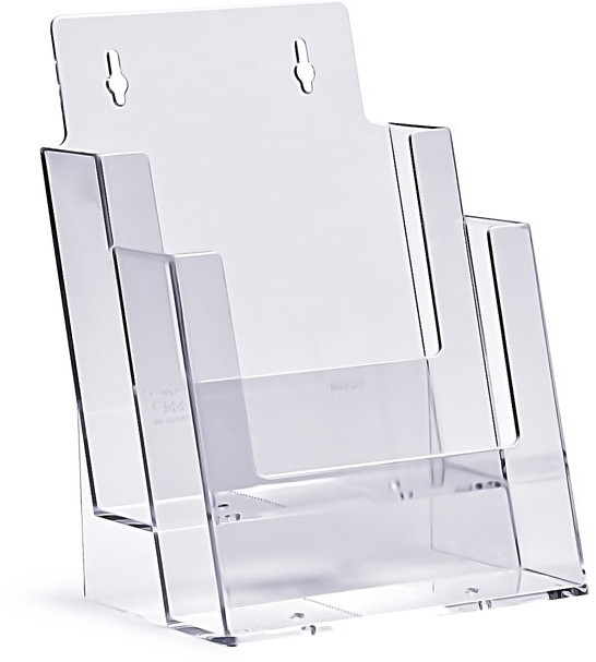 Stojak na ulotki 2 x A5 plexi odlewany 2C160