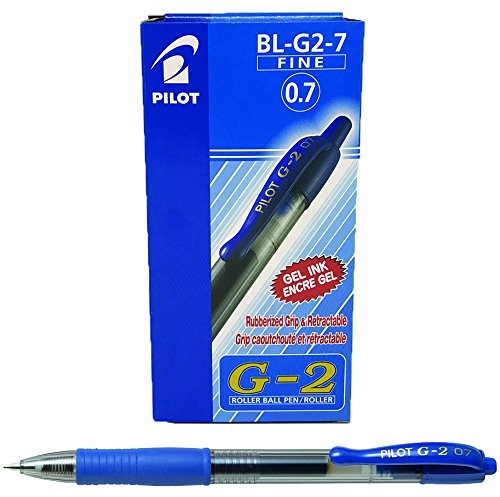 Pilot Pen G207 pióro kulkowe żelowe, końcówka 0,7 mm, niebieski opakowanie 12 szt. 041101203