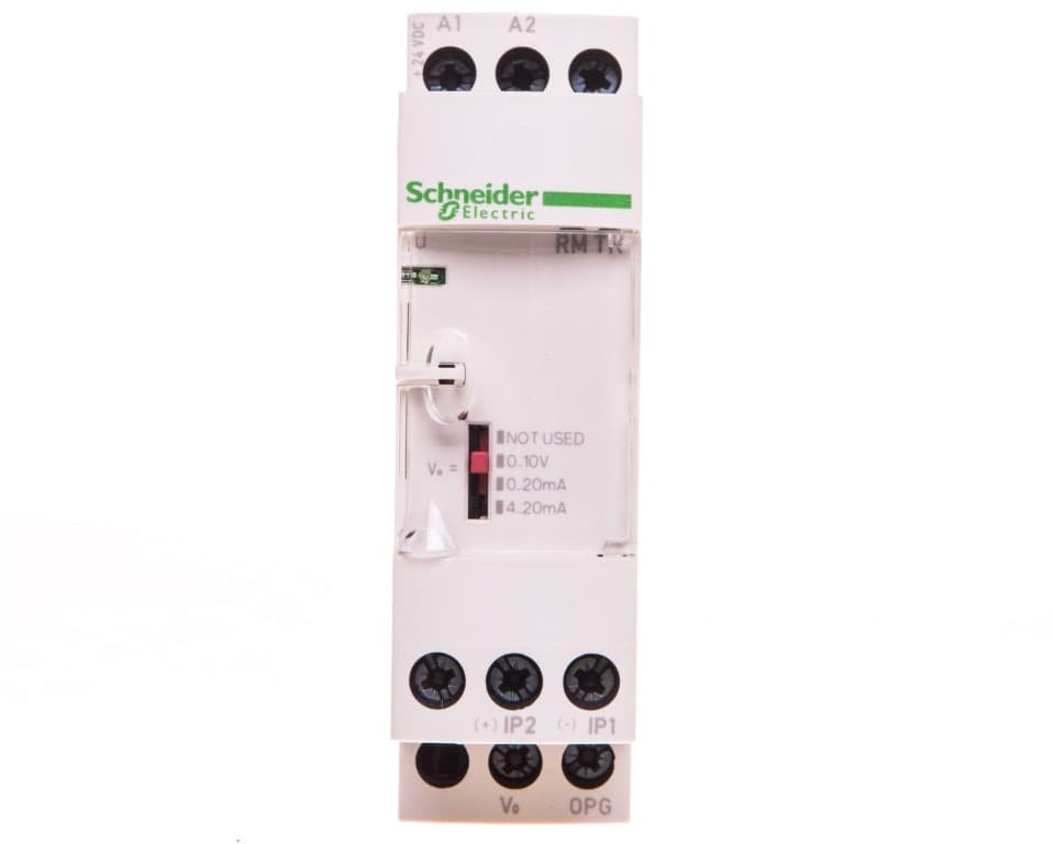 Schneider Electric Przetwornik temperatury do termopary 0-1200 st C wyjście 0-10V lub 0-20mA RMTK90BD