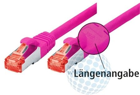 Tecline 715015 m Category 6 Ethernet z wąską zabezpieczenie przed zagięciem kabla (1,5 m) Magenta 4048889029442