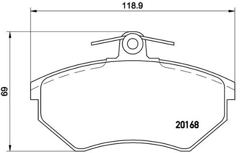 BREMBO Zestaw klocków hamulcowych, hamulce tarczowe P 85 011