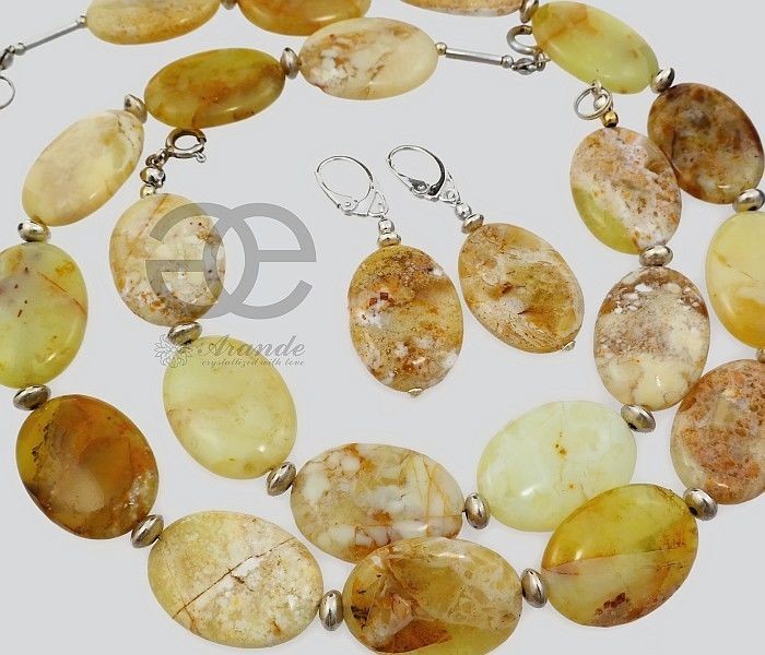 Arande ORYGINALNY OPAL ŻÓŁTY piękny komplet SREBRO 4697917151
