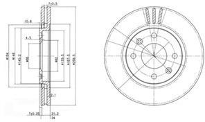 Delphi Tarcza hamulcowa BG2871