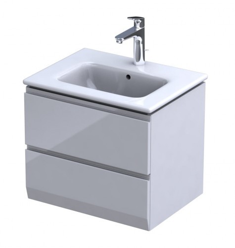 Oristo Szafka wisząca BRYLANT UNI 60 cm z umywalką JOY BIAŁY POŁYSK OR36-SD2S-60-1-V3 + UME-JO-60-91