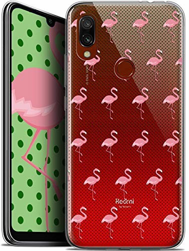 Caseink Etui ochronne do 6,26 cala (6,26 cala) Xiaomi Redmi 7, ultracienkie, motyw: flamants róże kropki CRYSPRNTREDMI7FLAMDOT