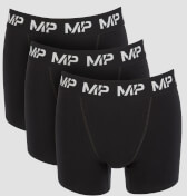 MP Męskie bokserki z kolekcji Essentials MP  czarne (trójpak) - S