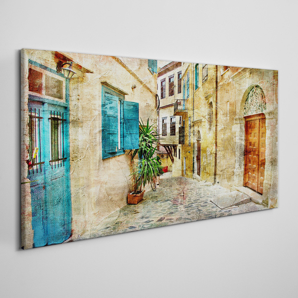 PL Coloray Obraz na Płótnie Miasto pas ruchu drzwi okna 100x50cm