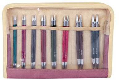 KnitPro okrągłe druty 29302, drewno/mosiądz, wielokolorowa, 18 x 31 x 3 cm KP29302