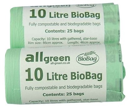 All-Green 10 litrów kompostierbarer biobag kuchnia worek na śmieci, 50 worków na śmieci VC 10L-2