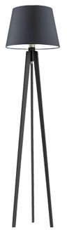 Lysne Lampa CURACAO tripod drewniany E27 abażur grafitowy stelaż heban 1561138