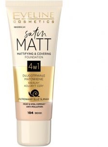 Eveline Cosmetics Satin Matt Foundation matujący podkład do twarzy 104 Beige 30ml