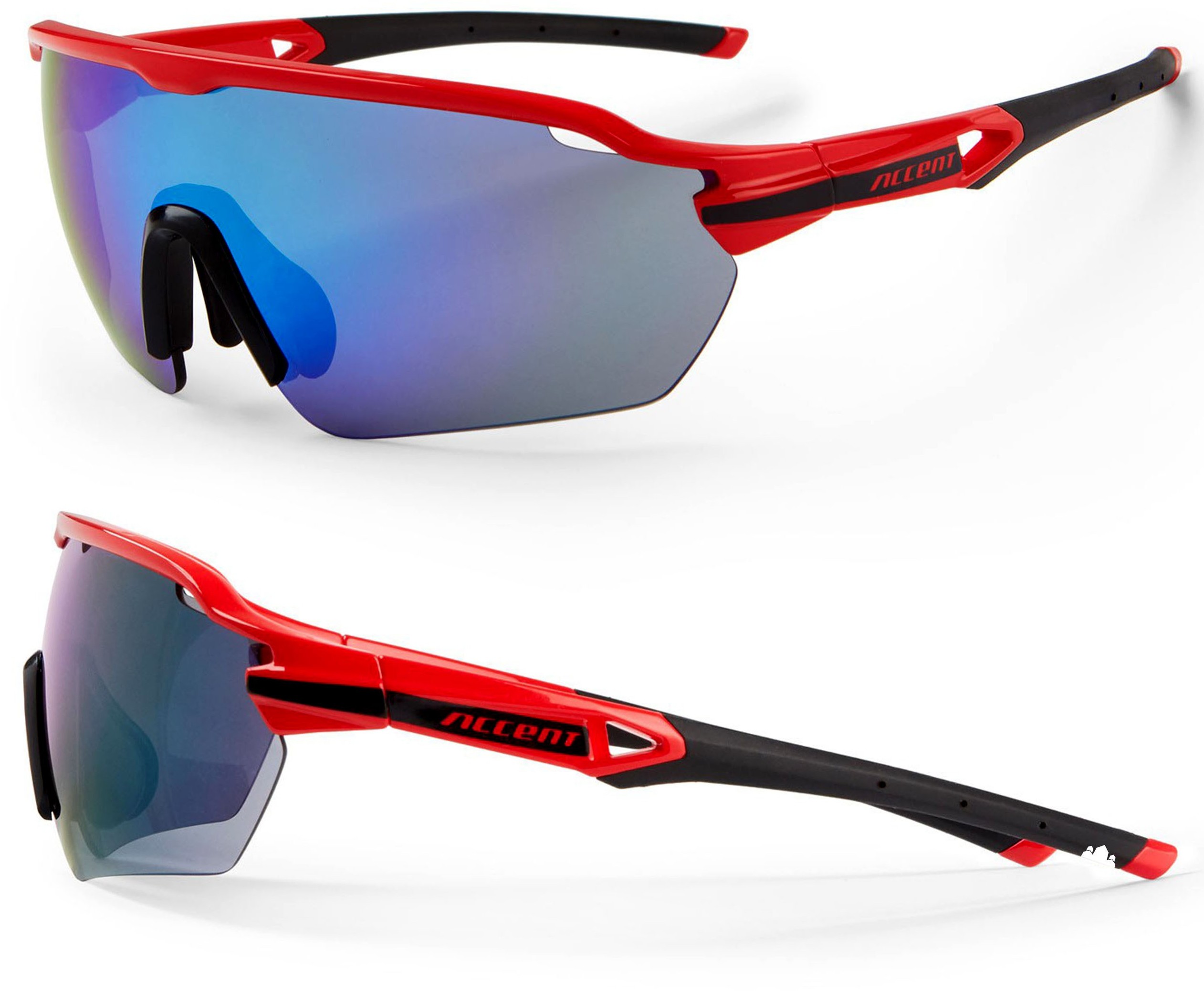 Accent Okulary Reflex czerwono-czarne lustrzane soczewki 2019 610-40-137_ACC