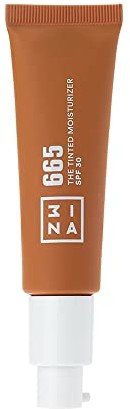 3ina 3INA MAKEUP - wegański - Cruelty Free - The Tinted Moisturizer SPF30 665 - ciepły brąz - krem BB lekki do średniego krycia - kwas hialuronowy - nawilżający SPF do wszystkich odcieni skóry