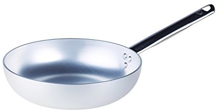 Agnelli pentole agnelli profesjonalny 3 MM, aluminiowa z łbem wpuszczanym skakanka patelnia z trzonkiem z rur, srebrny/czarny, 45 cm ALMA111B45