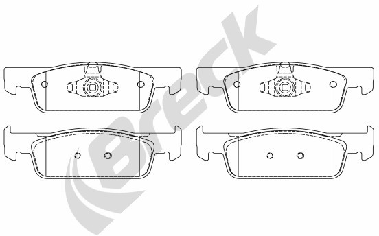 BRECK Zestaw klocków hamulcowych, hamulce tarczowe 25702 00 702 00 25702 00 702 00