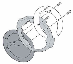 KAPPA Kołnierz do stosowania toreb z zbiornikiem zbiornikowym bf09 K Ducati Monster 696/796/1100 (08 > 12) Ducati Monster 1100 Evo (11 12) BF09K