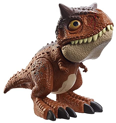 Jurassic World Jurassic World Chompin, Carnotaurus Toro dinozaur figurka obóz kreatywna z guzikami i innymi mi HBY85