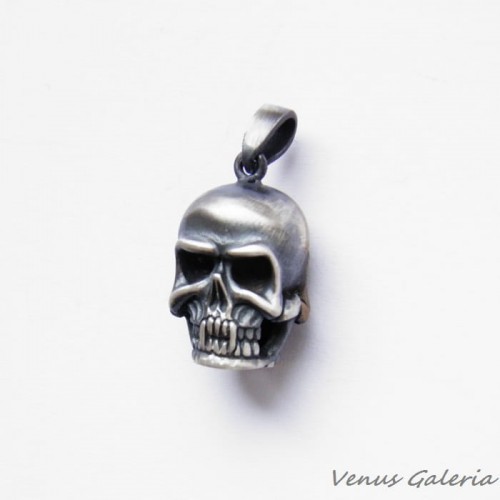 Wisiorek srebrny - Czaszka mała 609