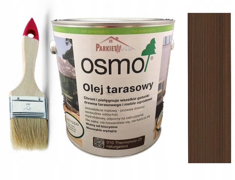 Olej Do Tarasów Osmo 010 Termodrewno 2,5L + Pędzel
