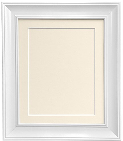 NA FRAMES BY POST FRAMES BY POST Scandi Vintage biała ramka zdjęcia z uchwytem w kolorze kości słoniowej i płytą nośną A1 do zdjęcia rozmiar A2 AP4620VWIvoryMountAndBBA1A2